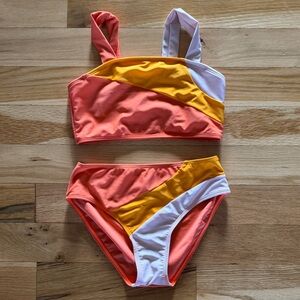 Colorful Orange Bikini Set Girls 12Y-13Y